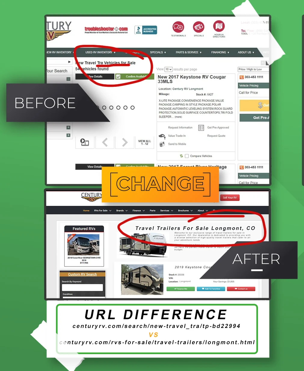 on-site seo before after